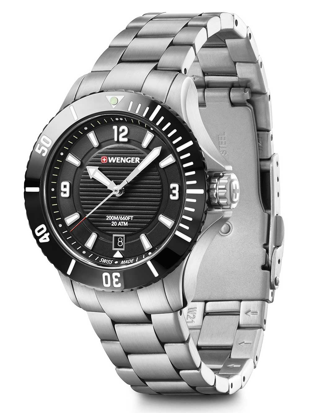 Wenger 01.0621.109 Seaforce moteriškas laikrodis diver 36mm 20 ATM
