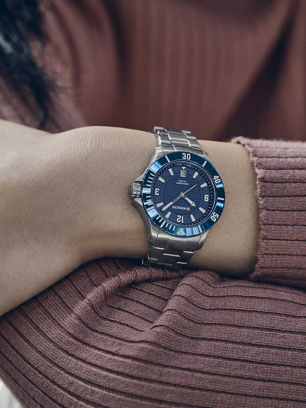 Wenger 01.0621.111 Seaforce moteriškas laikrodis diver 36mm 20 ATM