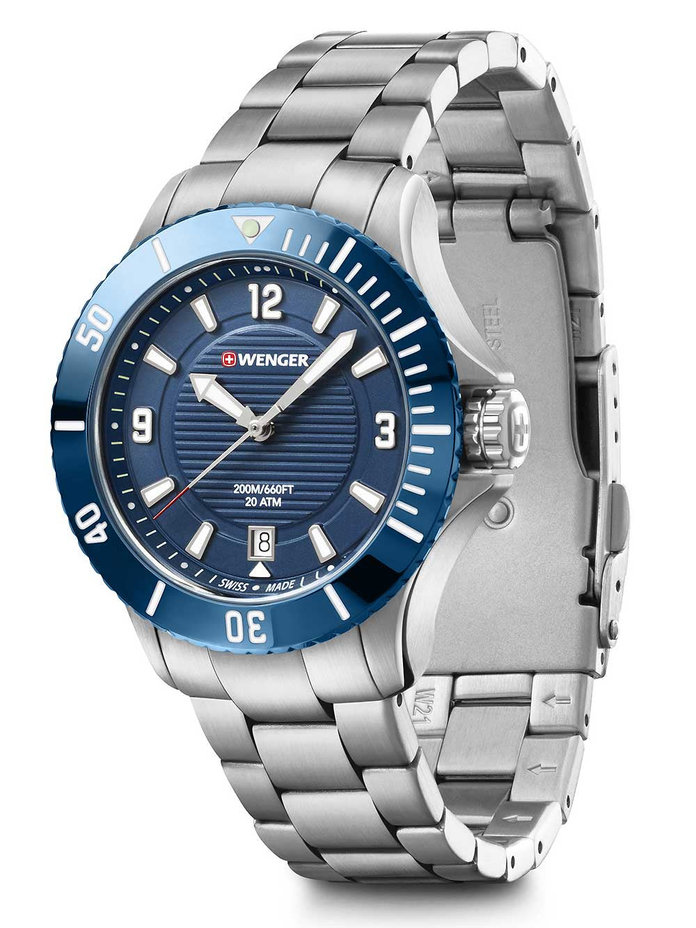 Wenger 01.0621.111 Seaforce moteriškas laikrodis diver 36mm 20 ATM