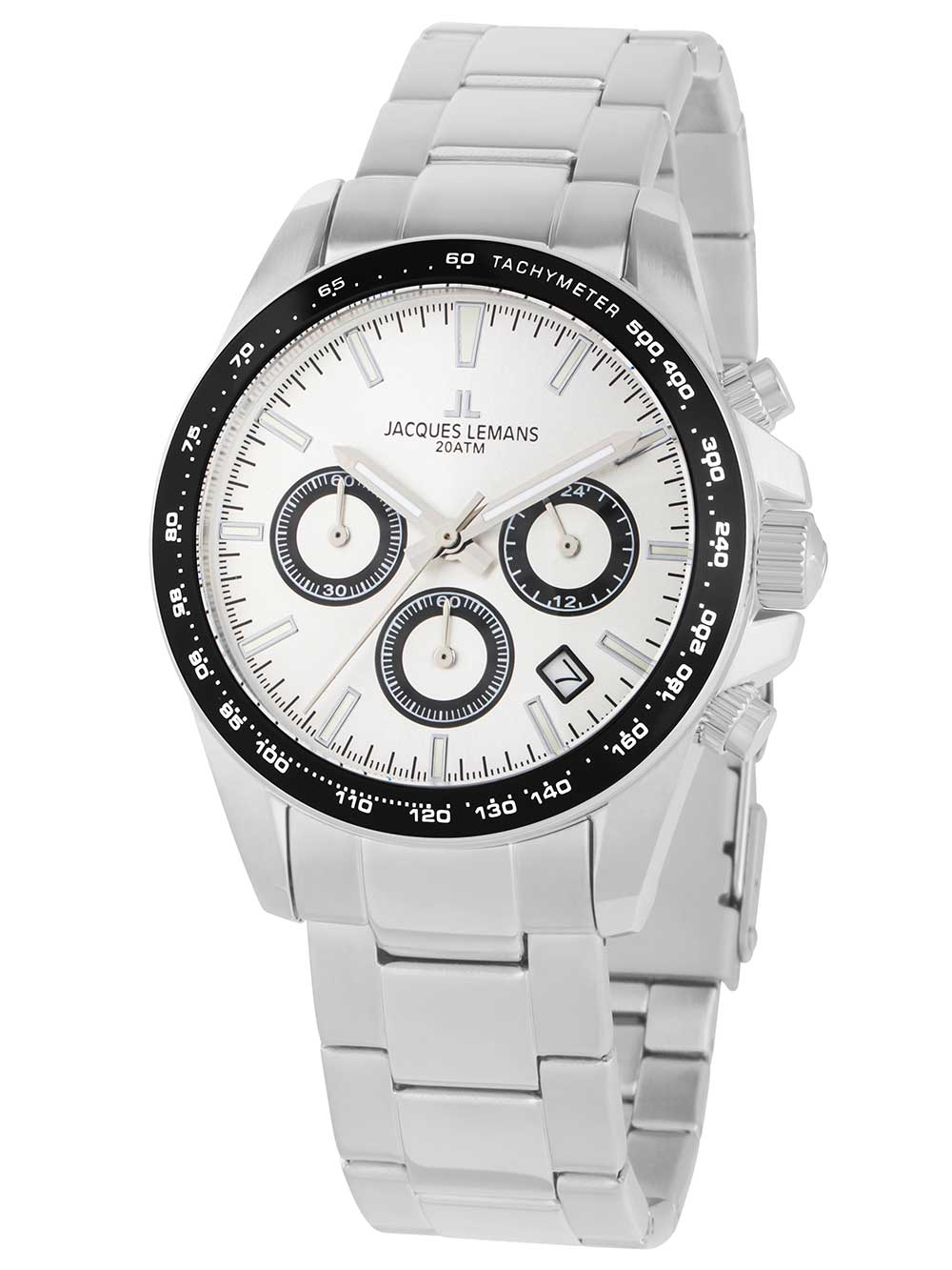 Jacques Lemans 1-1877F Liverpool Chronograph vyriškas laikrodis 40mm 20ATM