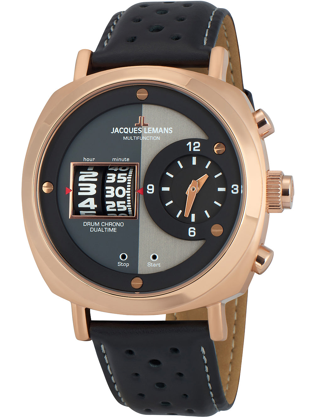 Jacques Lemans 1-2058C Lugano vyriškas laikrodis 44mm 5ATM