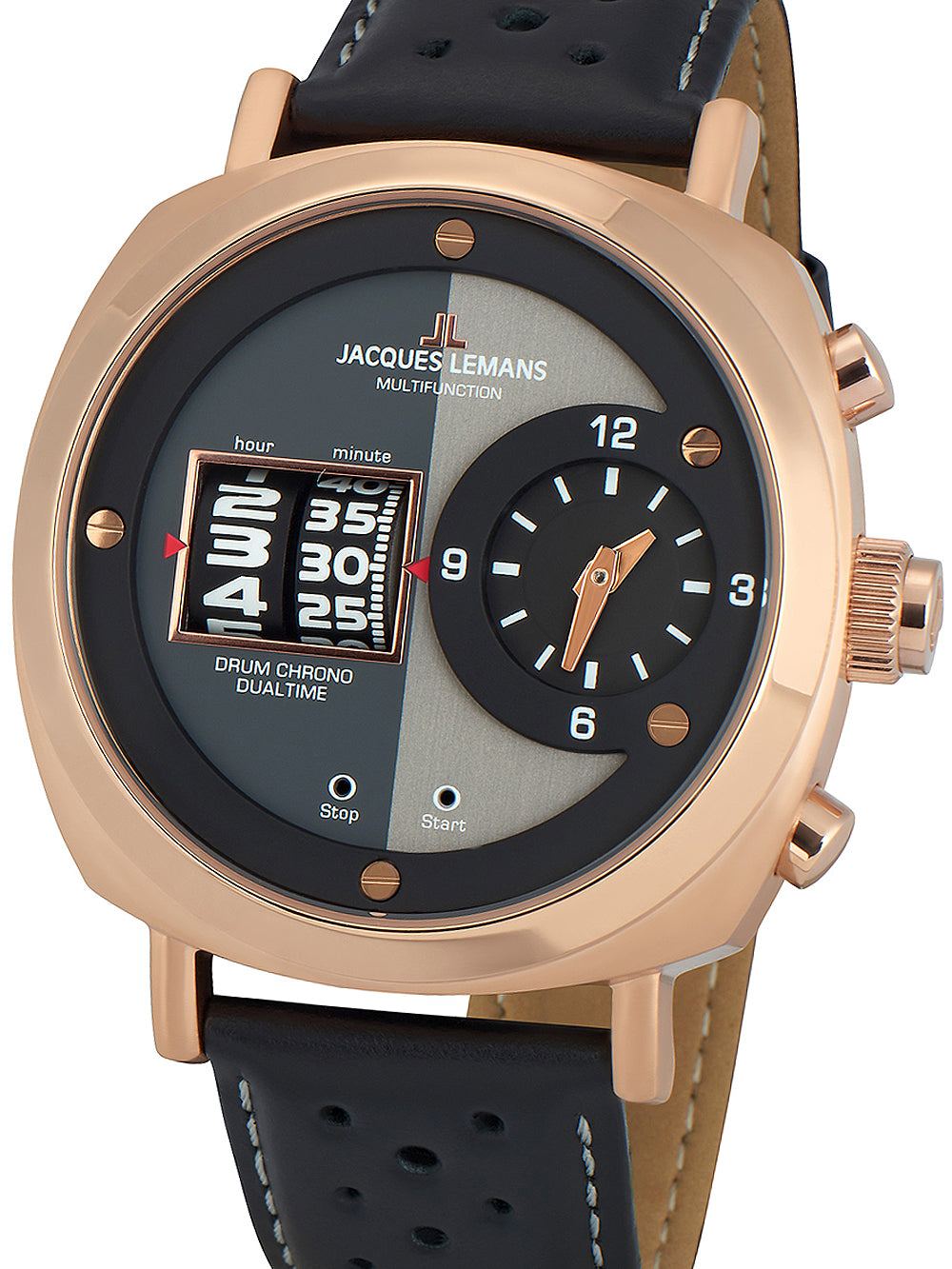 Jacques Lemans 1-2058C Lugano vyriškas laikrodis 44mm 5ATM