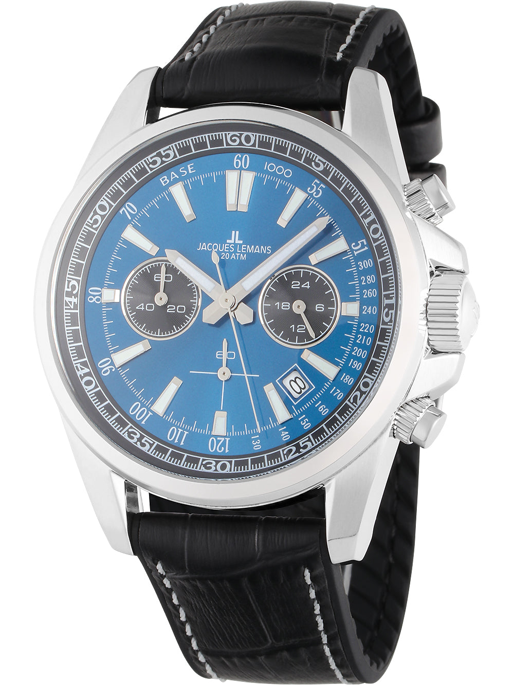 Jacques Lemans 1-2117S Liverpool vyriškas laikrodis Chronograph 44mm 20ATM