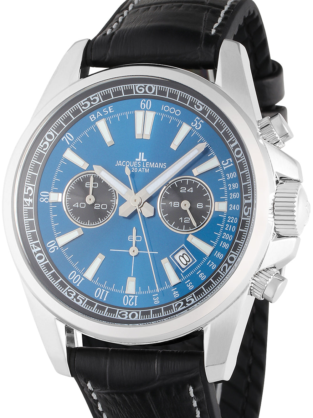 Jacques Lemans 1-2117S Liverpool vyriškas laikrodis Chronograph 44mm 20ATM