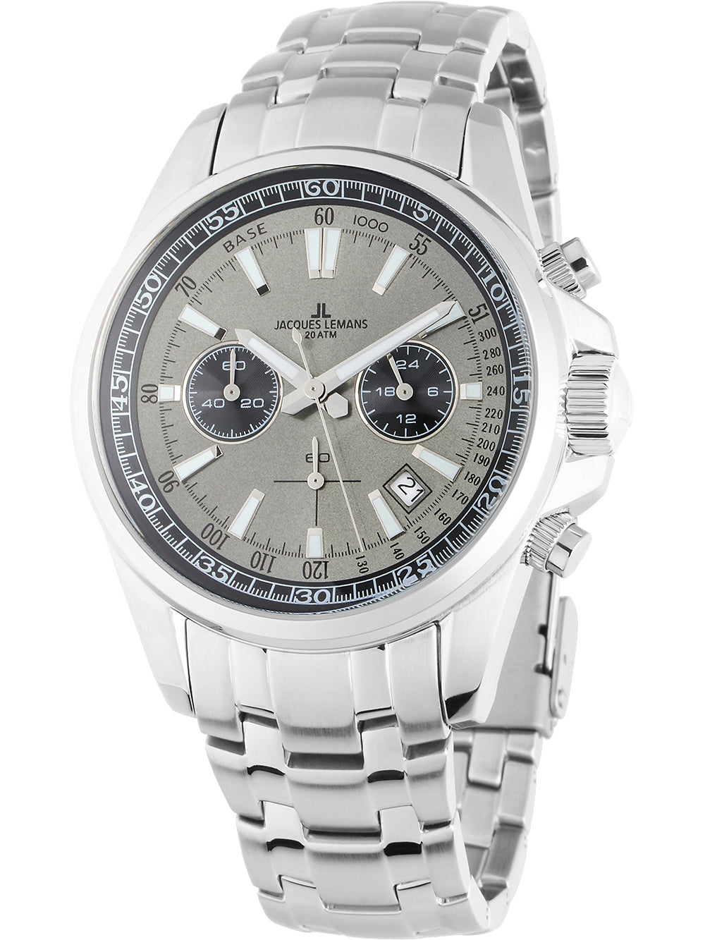 Jacques Lemans 1-2117ZA Liverpool vyriškas laikrodis Chronograph 44mm 20ATM
