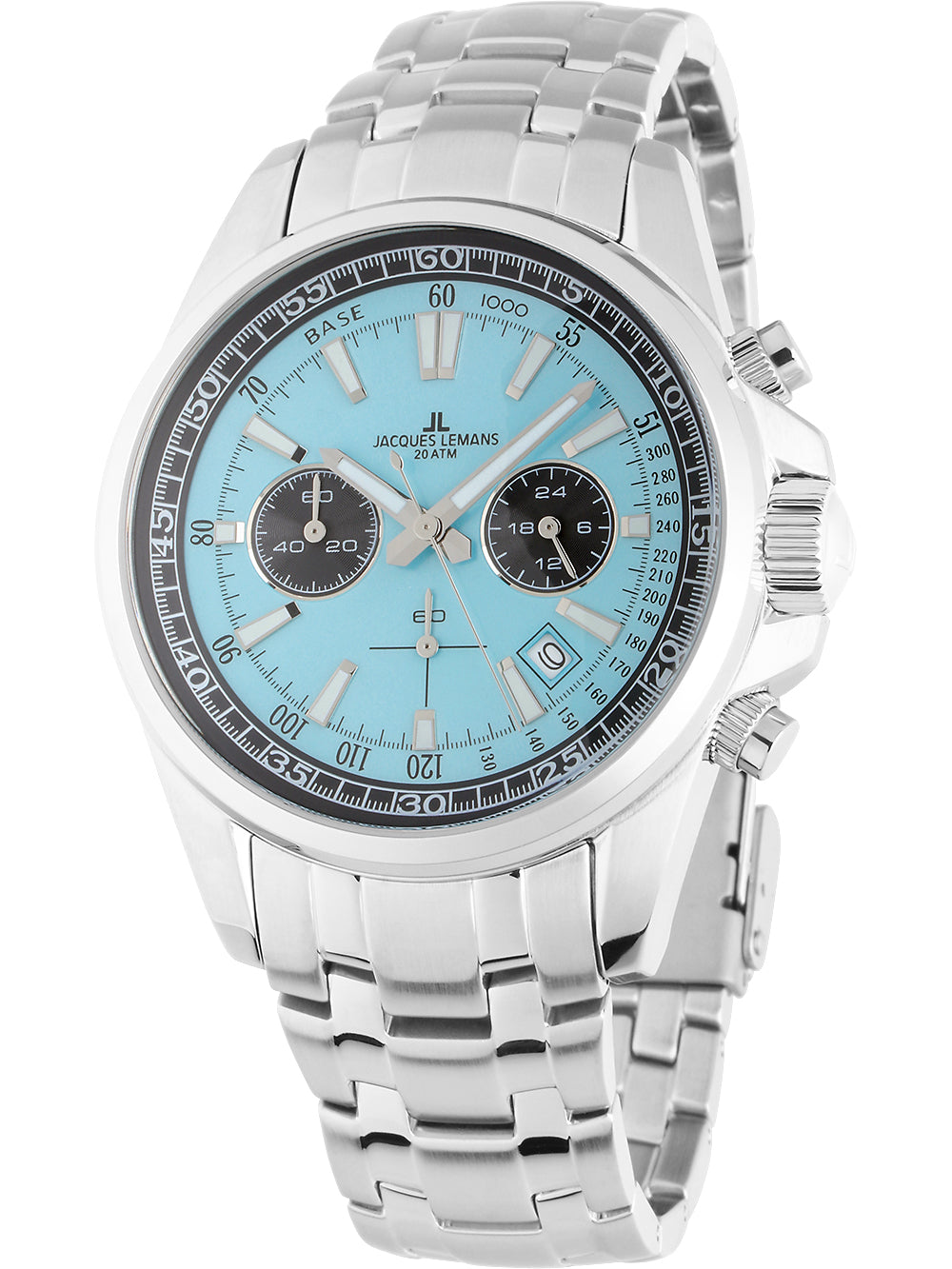 Jacques Lemans 1-2117ZB Liverpool vyriškas laikrodis Chronograph 44mm 20ATM