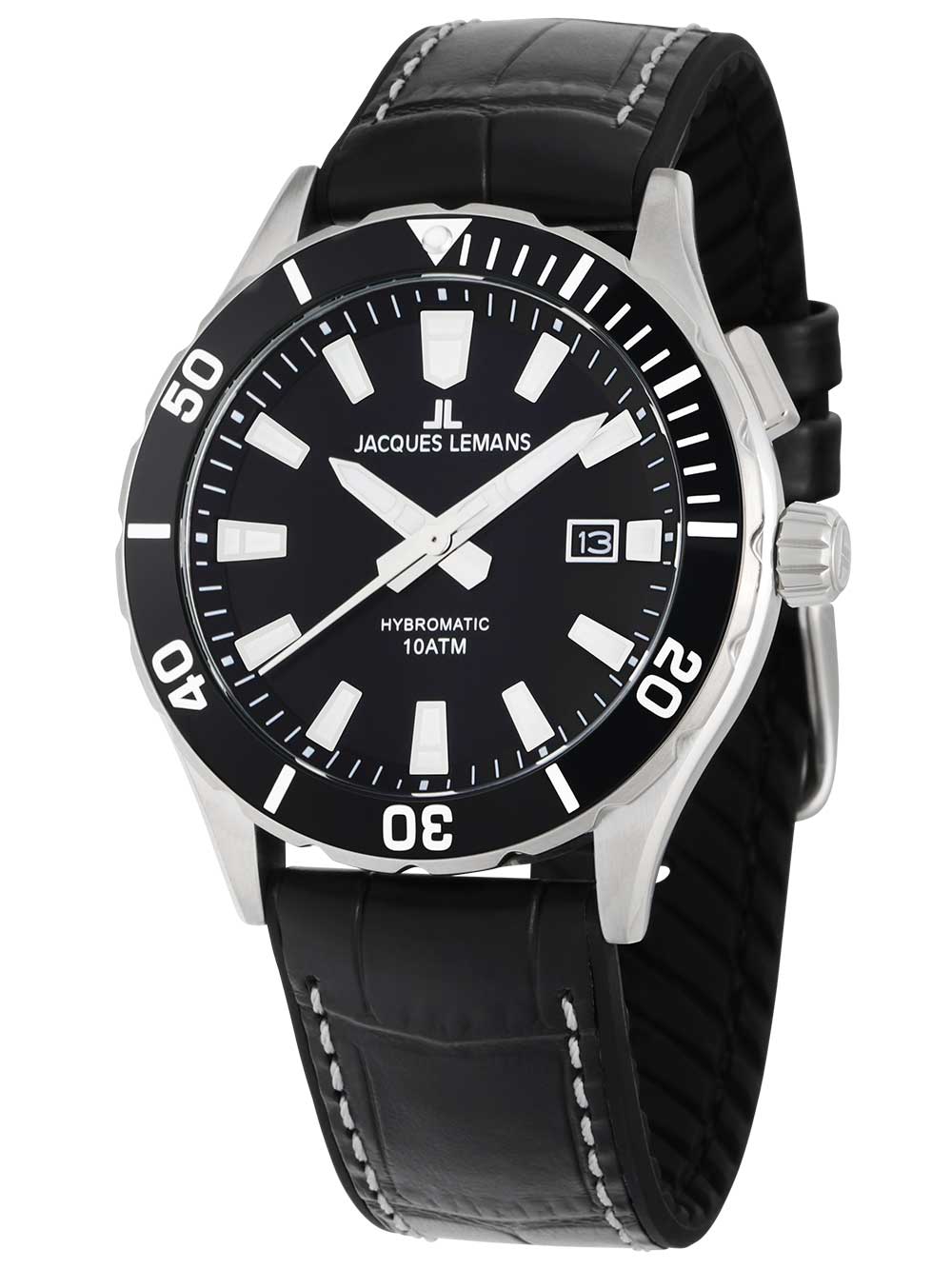 Jacques Lemans 1-2131A Hybromatic vyriškas laikrodis 43mm 10ATM