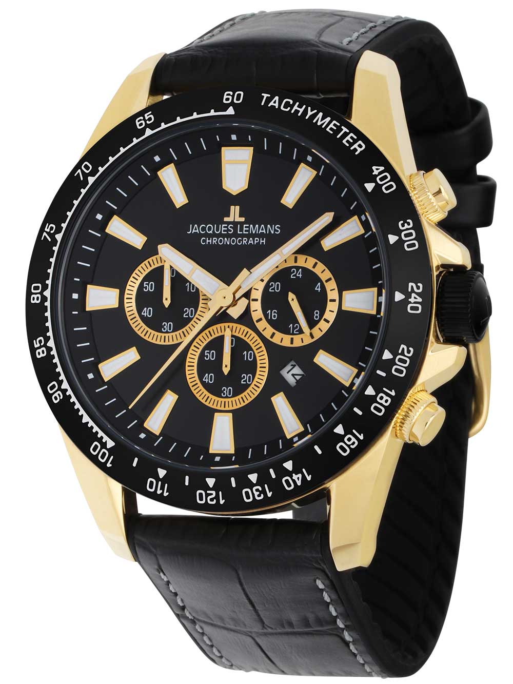 Jacques Lemans 1-2140D Liverpool Chronograph vyriškas laikrodis 48mm 10ATM