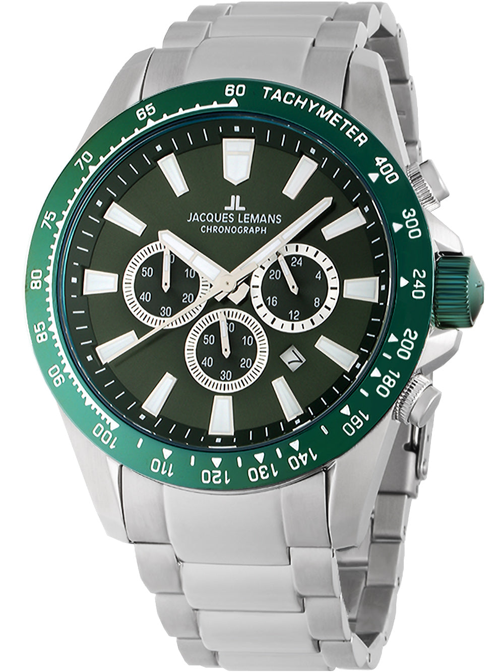 Jacques Lemans 1-2140G Liverpool Chronograph vyriškas laikrodis 48mm 10ATM