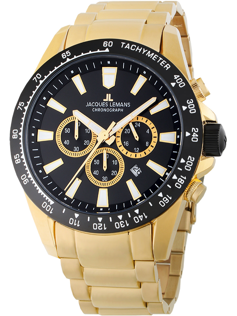 Jacques Lemans 1-2140I Liverpool Chronograph vyriškas laikrodis 48mm 10ATM