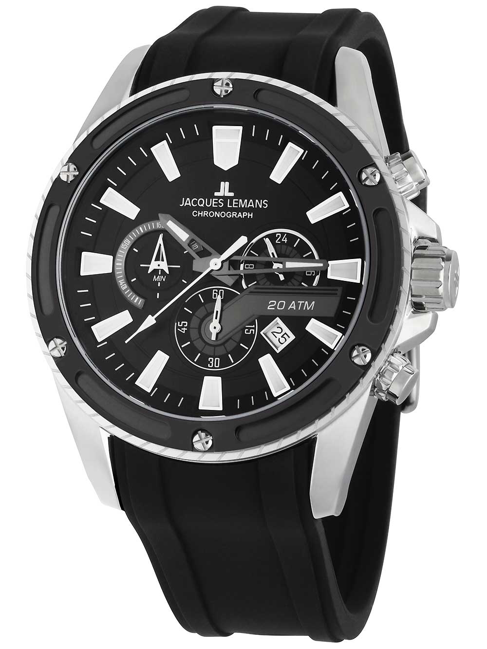 Jacques Lemans 1-2141A Liverpool Chronograph vyriškas laikrodis 48mm 20ATM