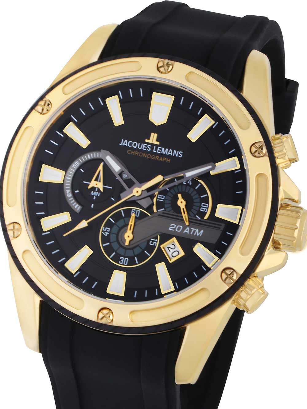 Jacques Lemans 1-2141D Liverpool Chronograph vyriškas laikrodis 48mm 20ATM