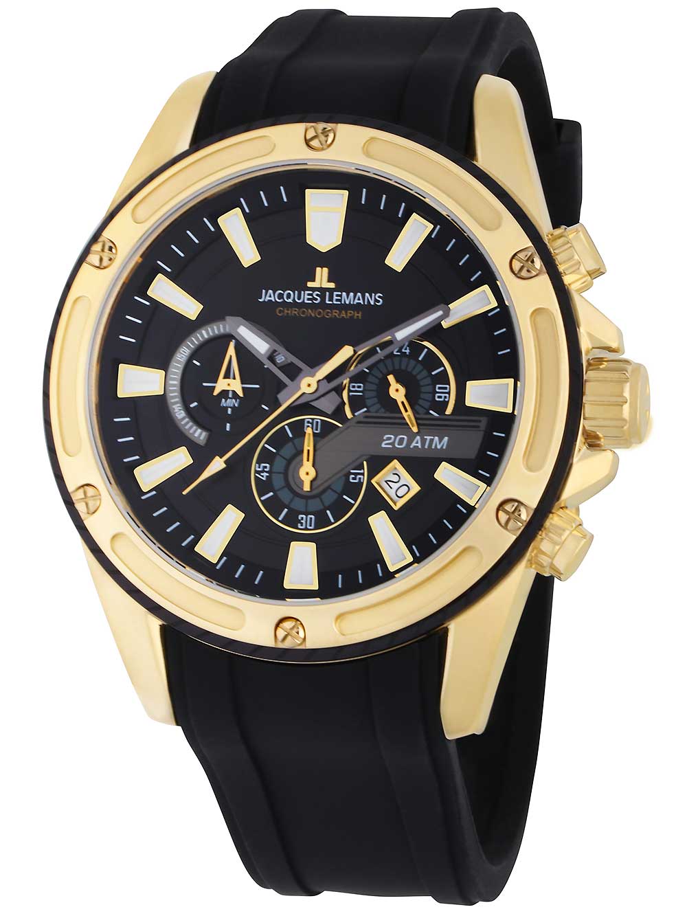 Jacques Lemans 1-2141D Liverpool Chronograph vyriškas laikrodis 48mm 20ATM