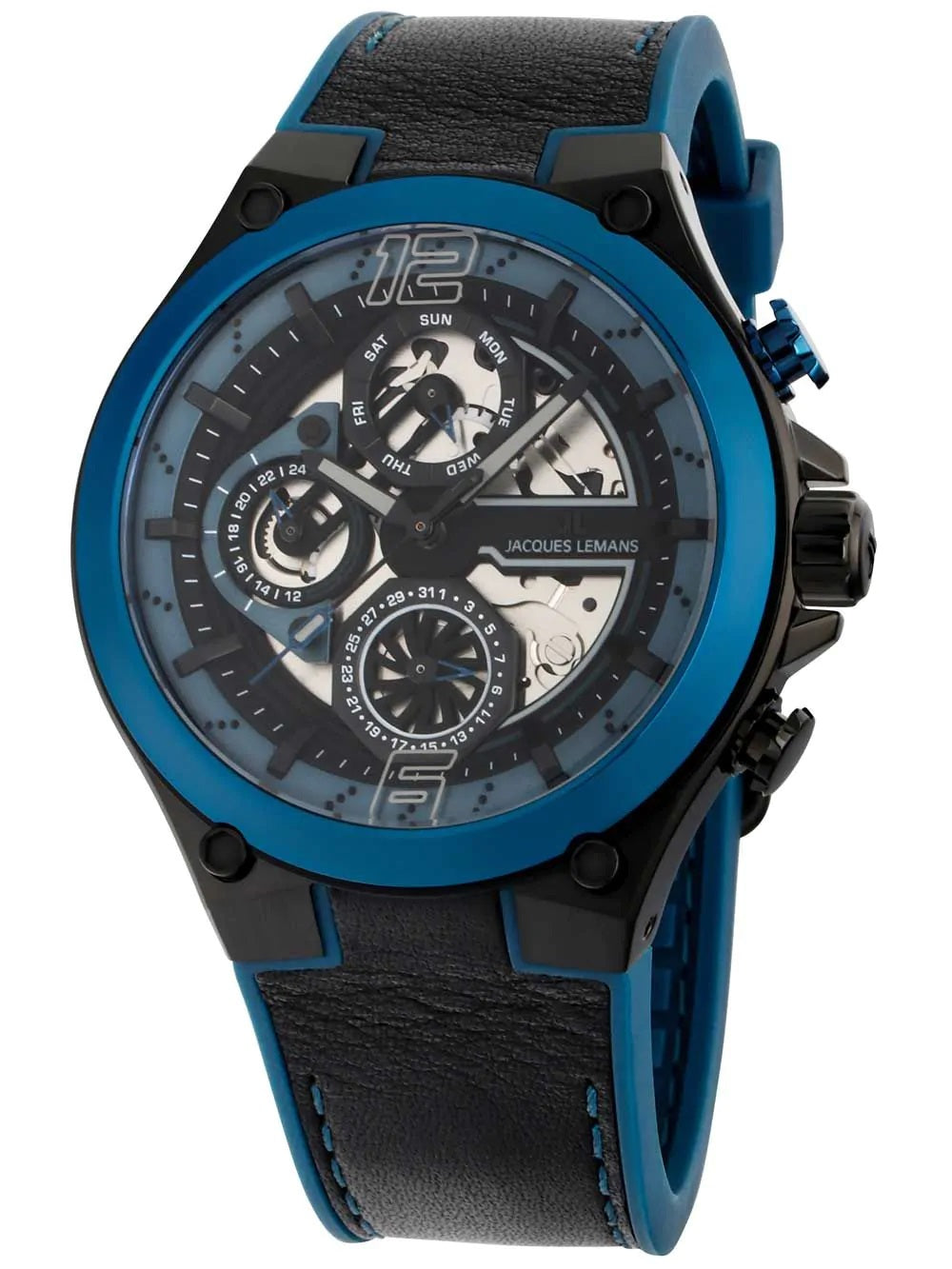 Jacques Lemans 1-2150B Manchester Multifunction vyriškas laikrodis 43mm 10ATM
