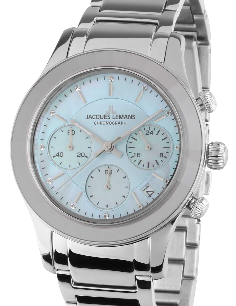 Jacques Lemans 1-2151K Venice moteriškas laikrodis Chronograph 38mm 5ATM