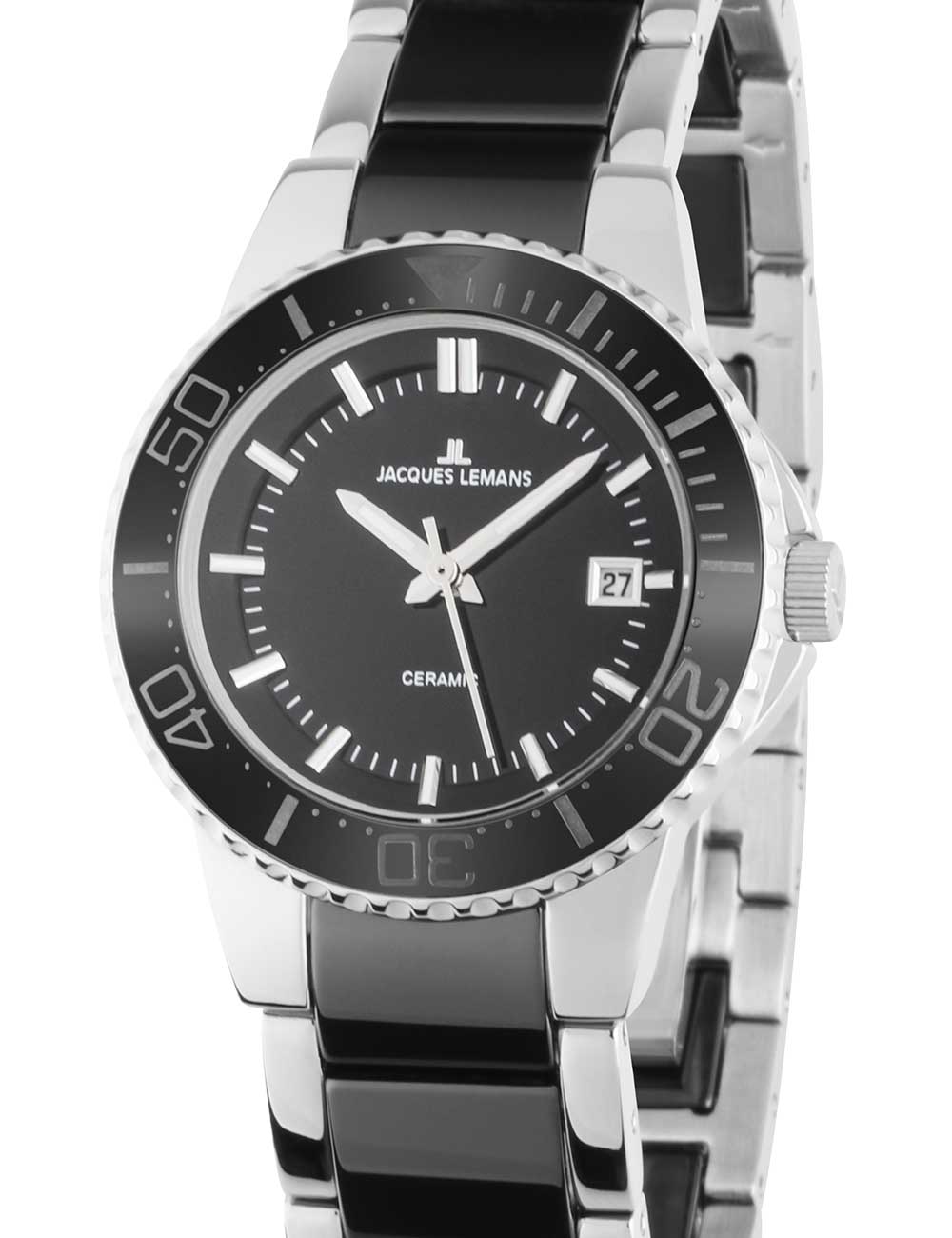 Jacques Lemans 1-2165A Colmar Ceramic moteriškas laikrodis 31mm 10ATM