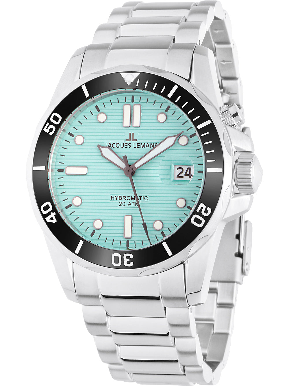 Jacques Lemans 1-2170I Hybromatic Diver vyriškas laikrodis 41mm 20ATM