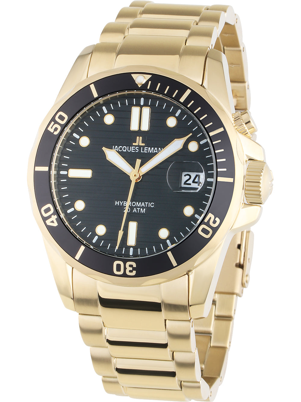 Jacques Lemans 1-2170M Hybromatic Diver vyriškas laikrodis 41mm 20ATM