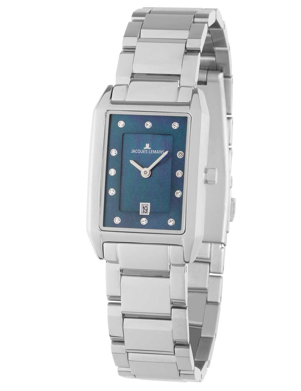 Jacques Lemans 1-2189J Torino square moteriškas laikrodis 23mm 5ATM