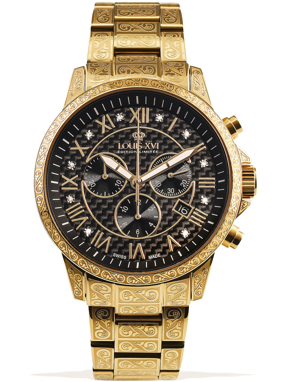 Louis XVI LXVI1018 Palais Royale Chronograph vyriškas laikrodis 43mm 5ATM