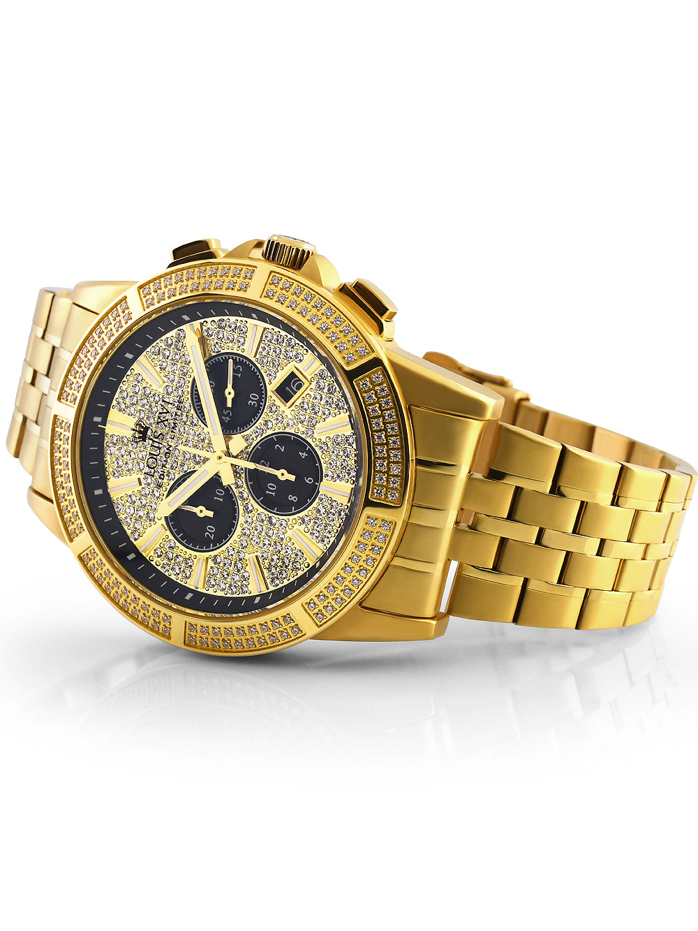 Louis XVI LXVI1037 Majeste Iced Out Chronograph vyriškas laikrodis 43mm 5ATM