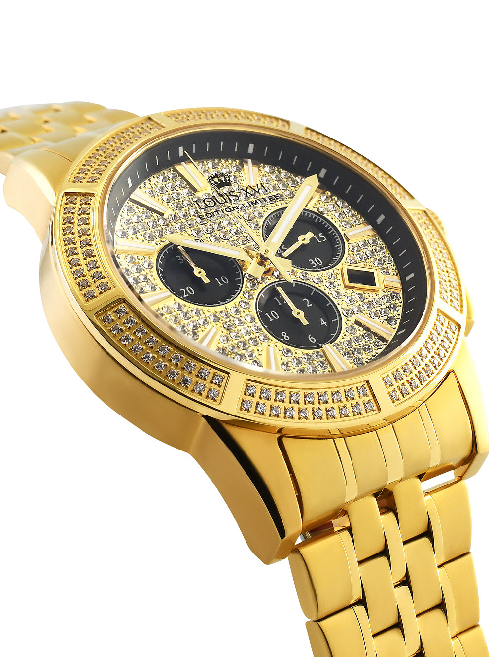 Louis XVI LXVI1037 Majeste Iced Out Chronograph vyriškas laikrodis 43mm 5ATM
