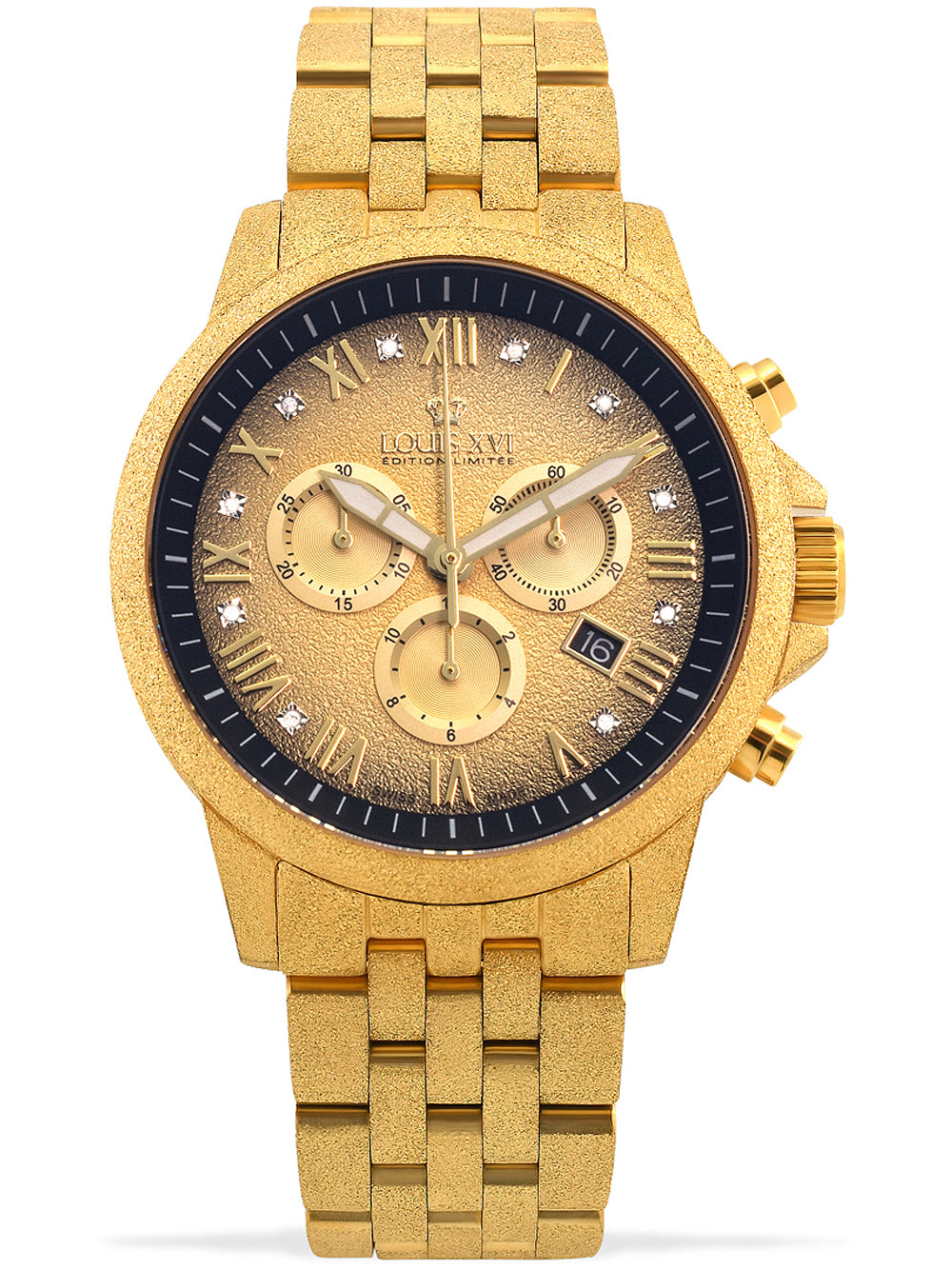 Louis XVI LXVI1080 Aramis Frosted Chronograph vyriškas laikrodis 43mm 5ATM