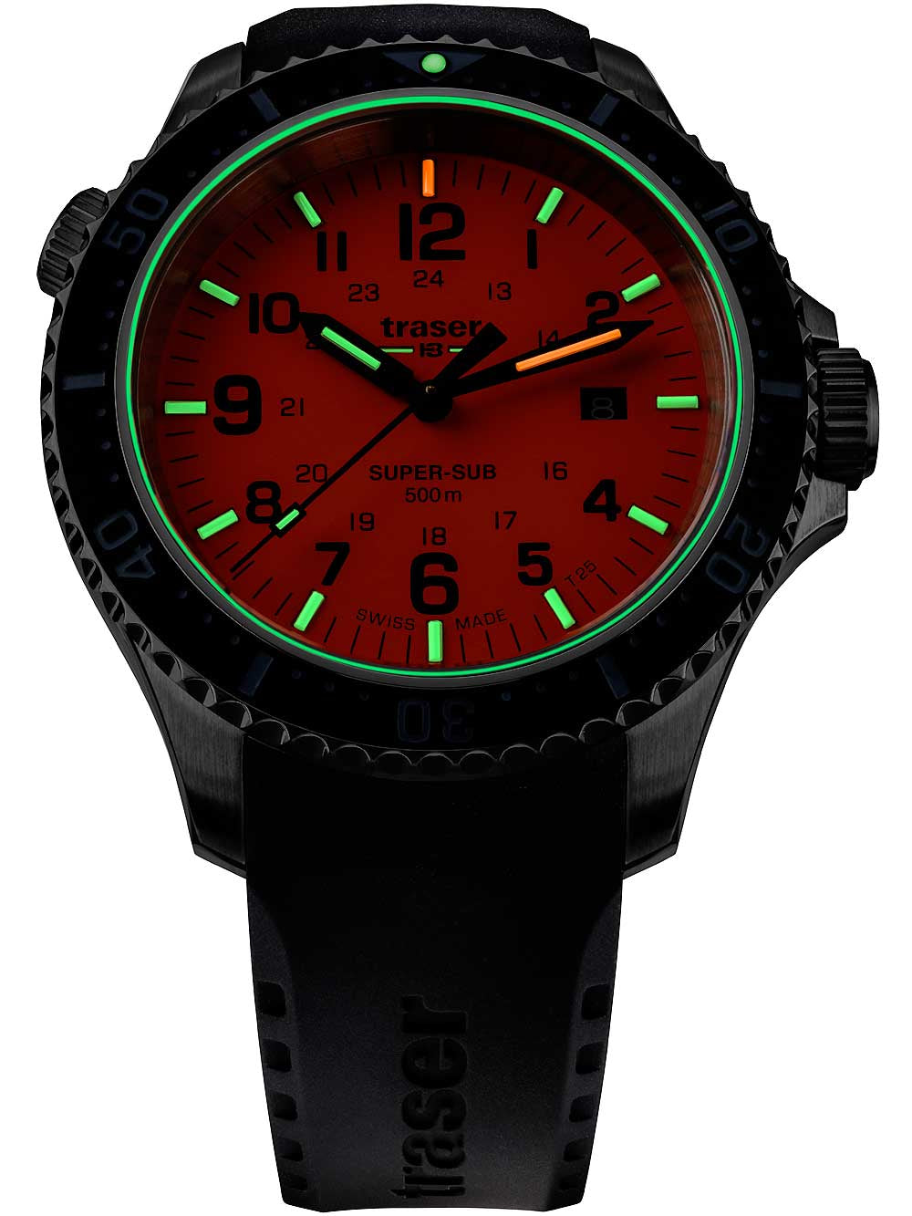 Traser H3 109380 P67 T25 SuperSub orange 46 mm diver 50ATM