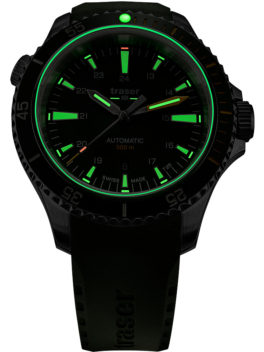 Traser H3 110327 P67 Diver Automatic Green vyriškas laikrodis 46mm 50ATM