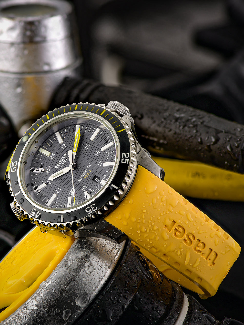 Traser H3 110331 P67 Diver Automatic T100 Grey vyriškas laikrodis 46mm 50ATM