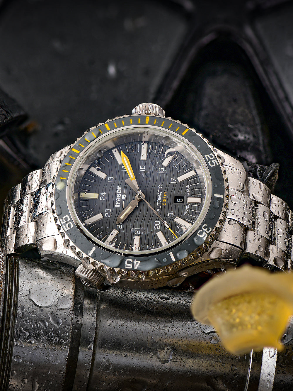 Traser H3 110332 P67 Diver Automatic T100 Grey vyriškas laikrodis 46mm 50ATM