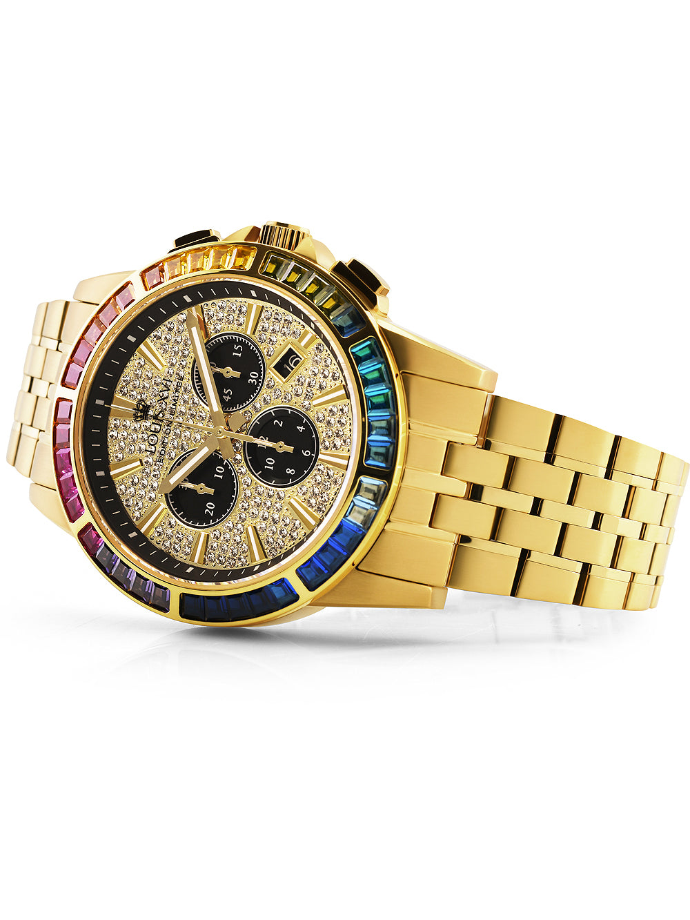 Louis XVI LXVI1120 Majeste Iced Out Chronograph vyriškas laikrodis 43mm 5ATM