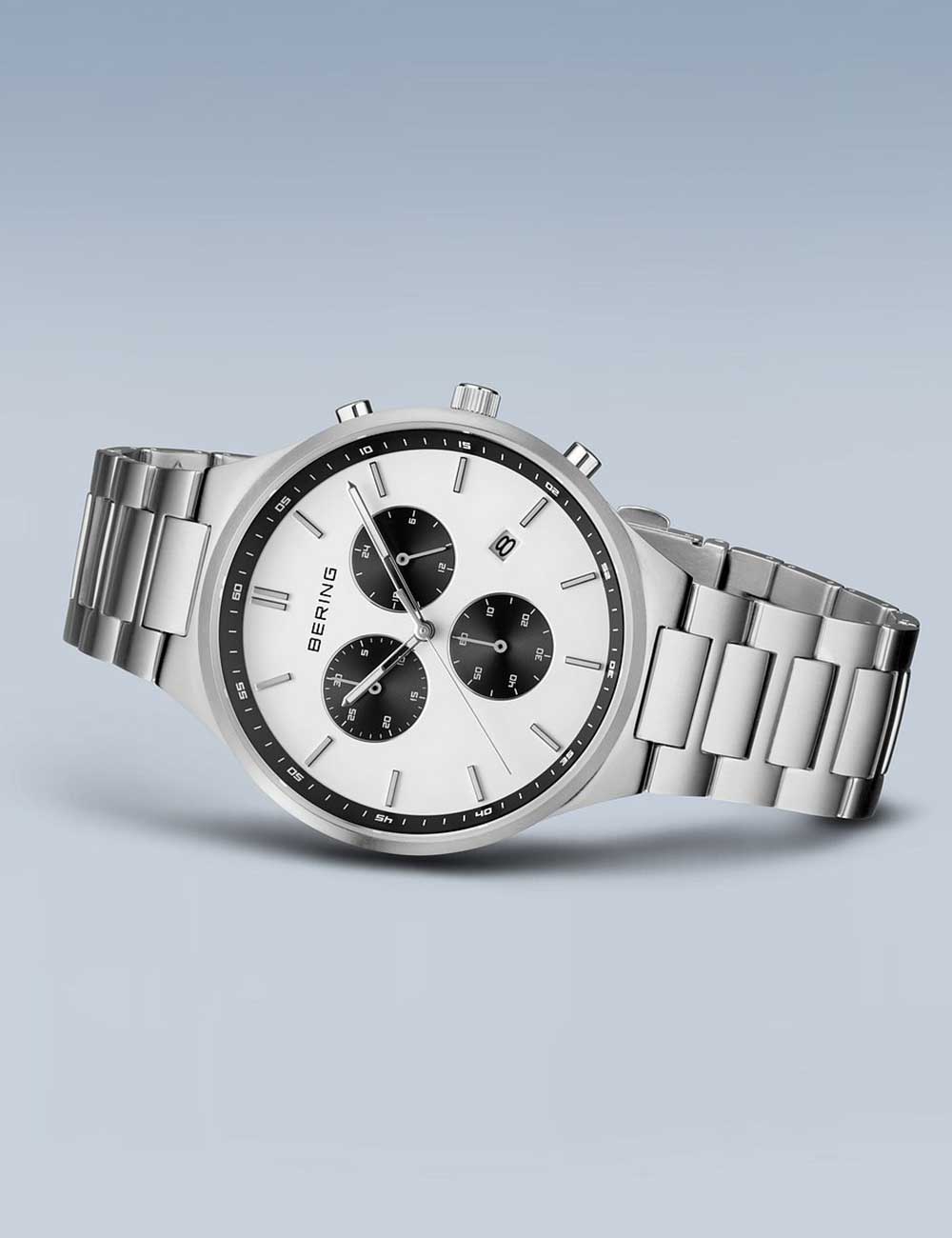 Bering 11743-704 Classic Titanium Chronograph vyriškas laikrodis 40mm 5ATM