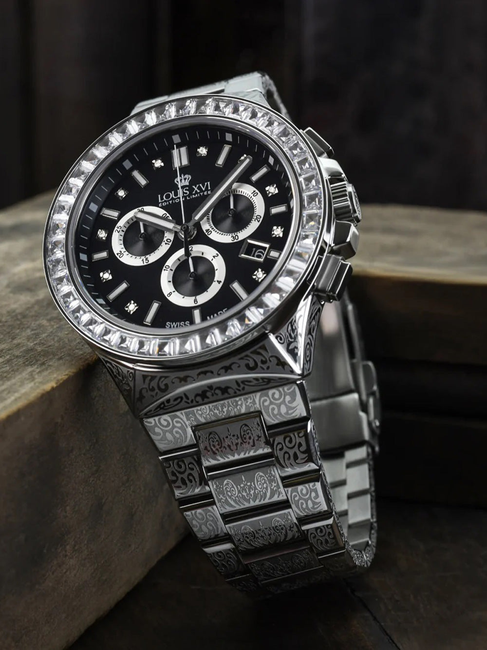 Louis XVI LXVI1217 Le Monarque Royale Chronograph vyriškas laikrodis 42mm 10ATM