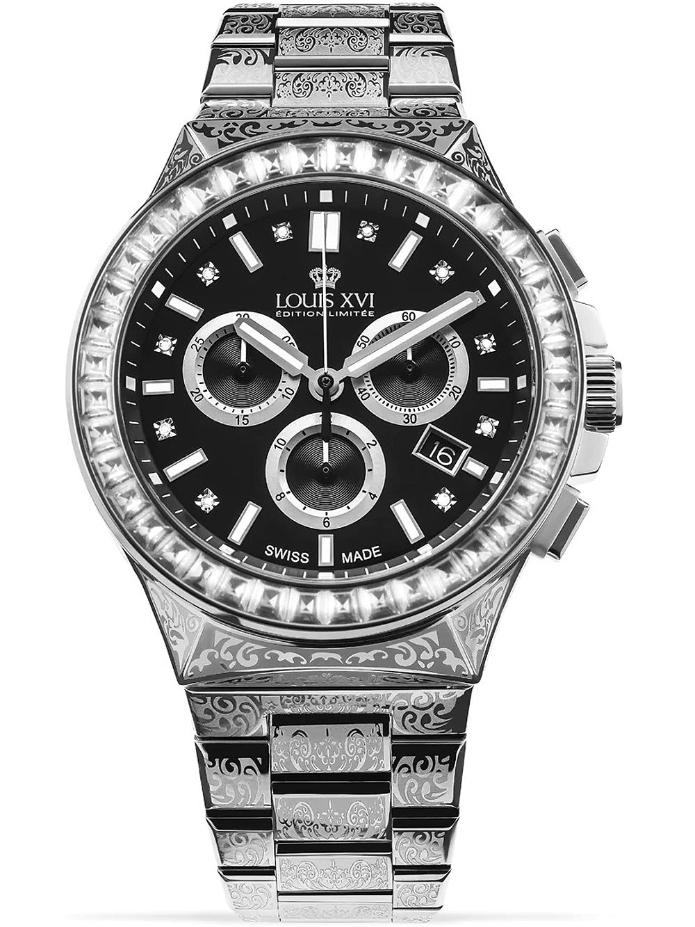 Louis XVI LXVI1217 Le Monarque Royale Chronograph vyriškas laikrodis 42mm 10ATM