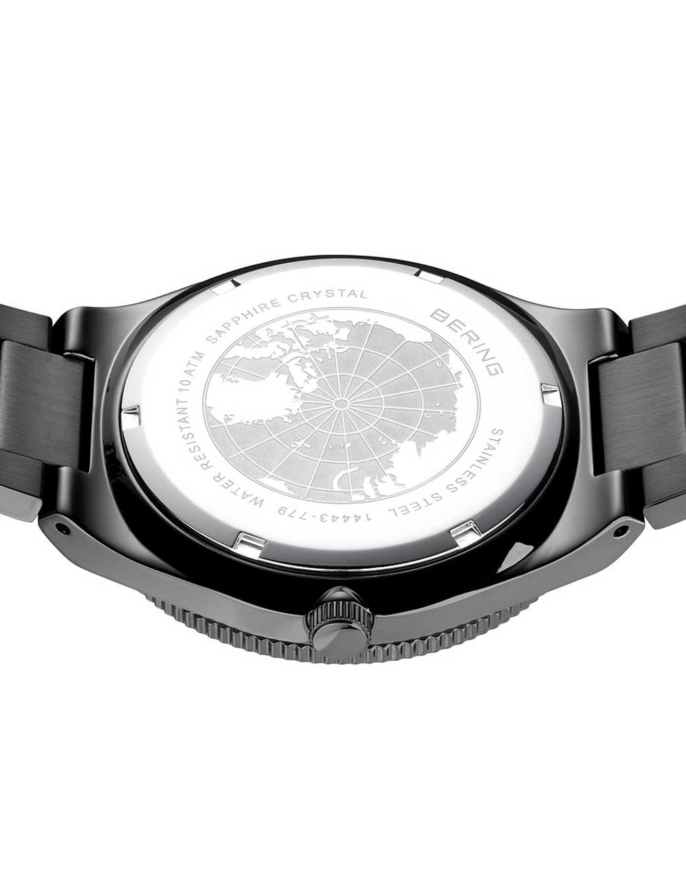 Bering 14443-779 vyriškas laikrodis Solar laikrodis 43mm 10ATM