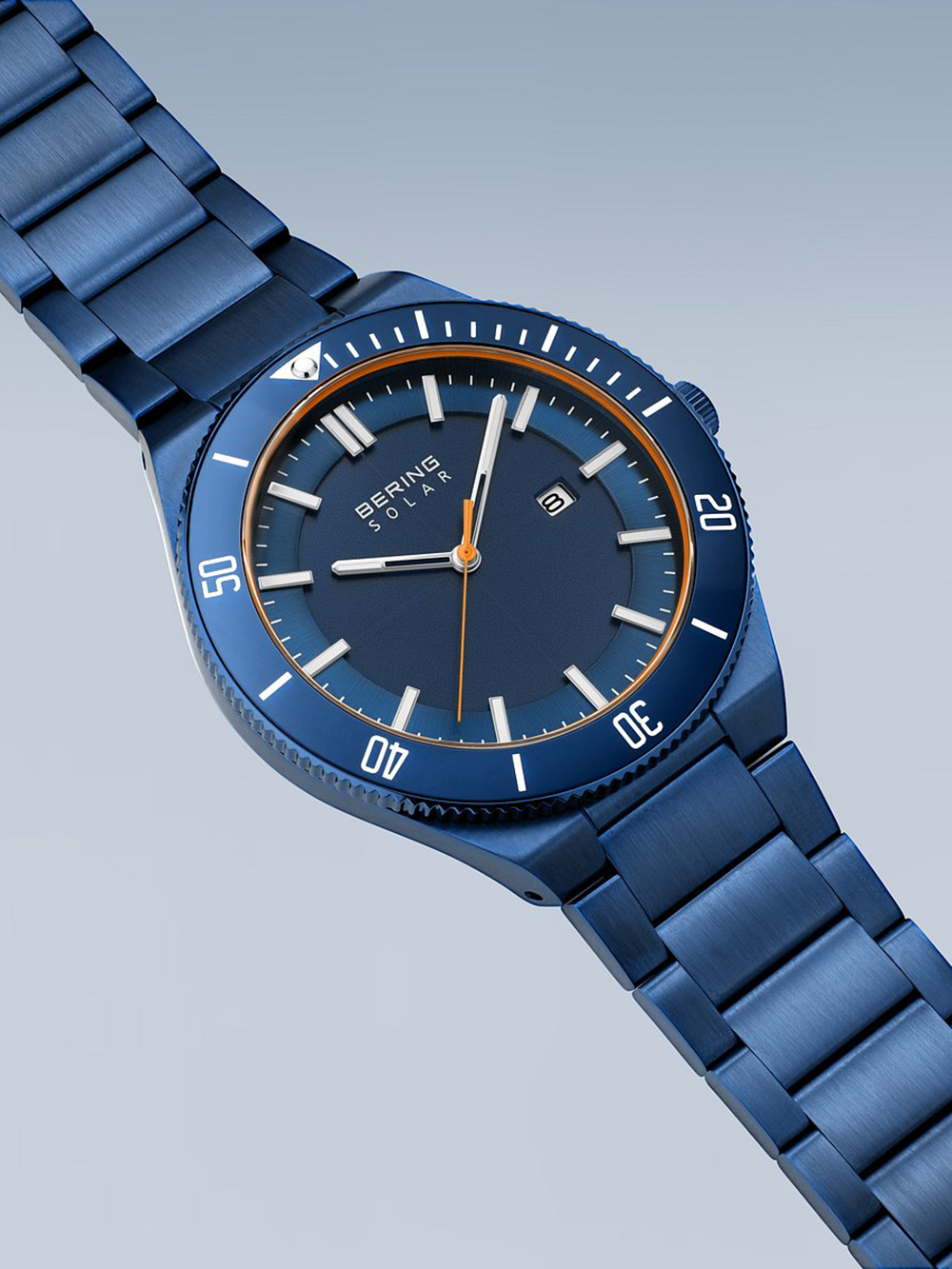 Bering 14443-797 vyriškas laikrodis Solar laikrodis 43mm 10ATM