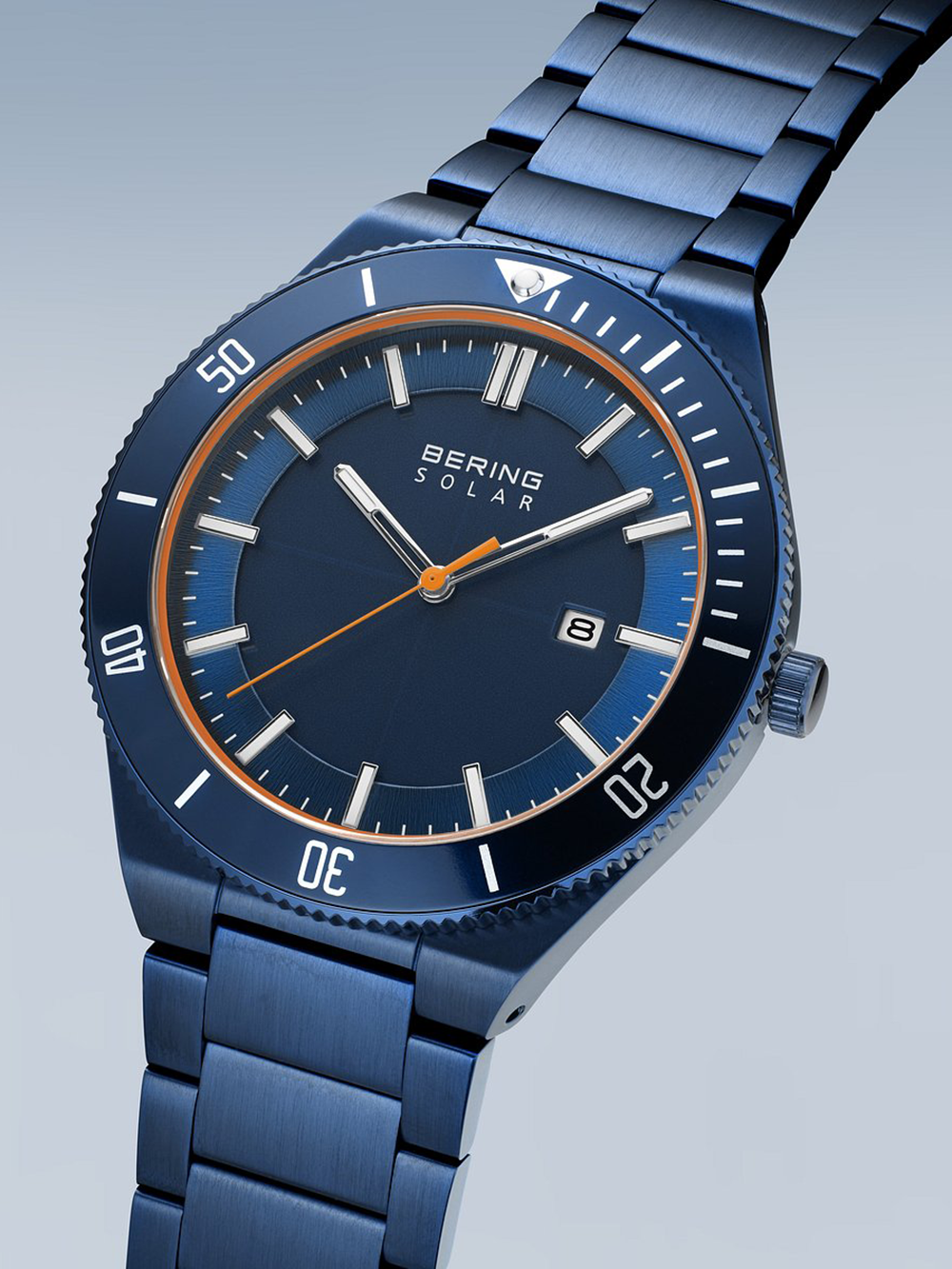 Bering 14443-797 vyriškas laikrodis Solar laikrodis 43mm 10ATM