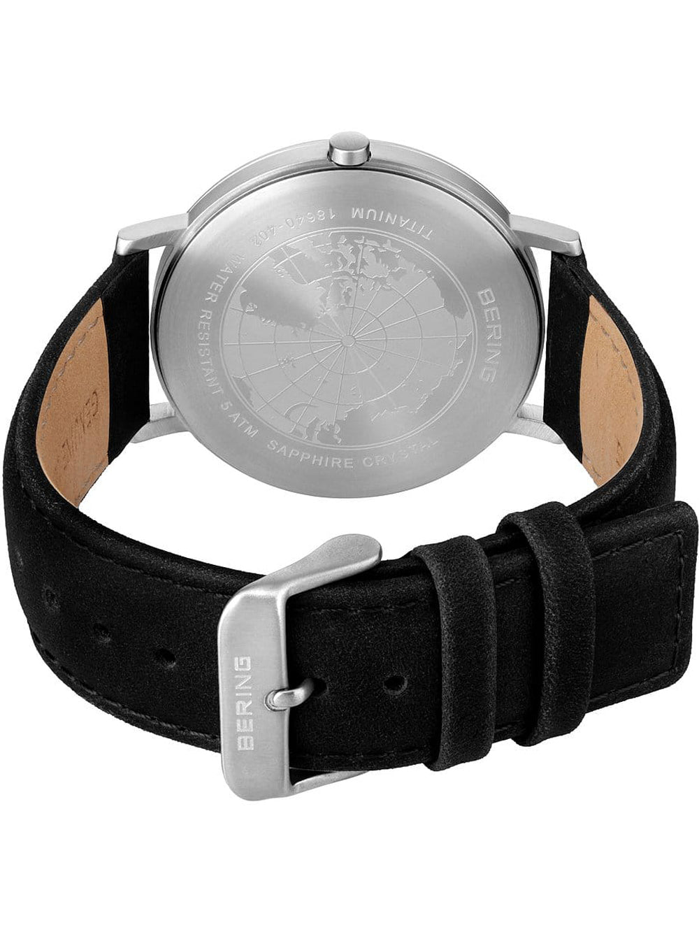 Bering 18640-402 vyriškas laikrodis Titanium vyriškas laikrodis 40mm 5ATM