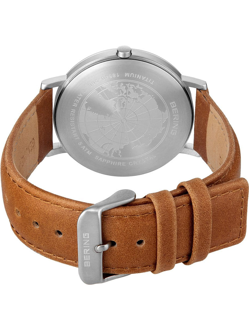 Bering 18640-568 vyriškas laikrodis Titanium vyriškas laikrodis 40mm 5ATM