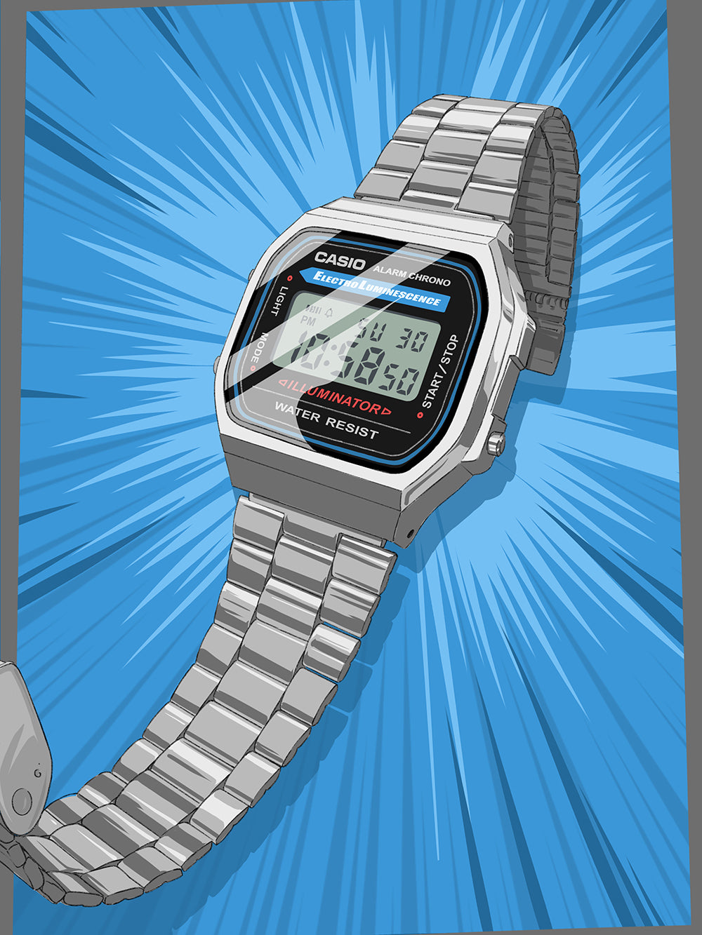CASIO A168WA-1YES Collection 35mm 3 ATM