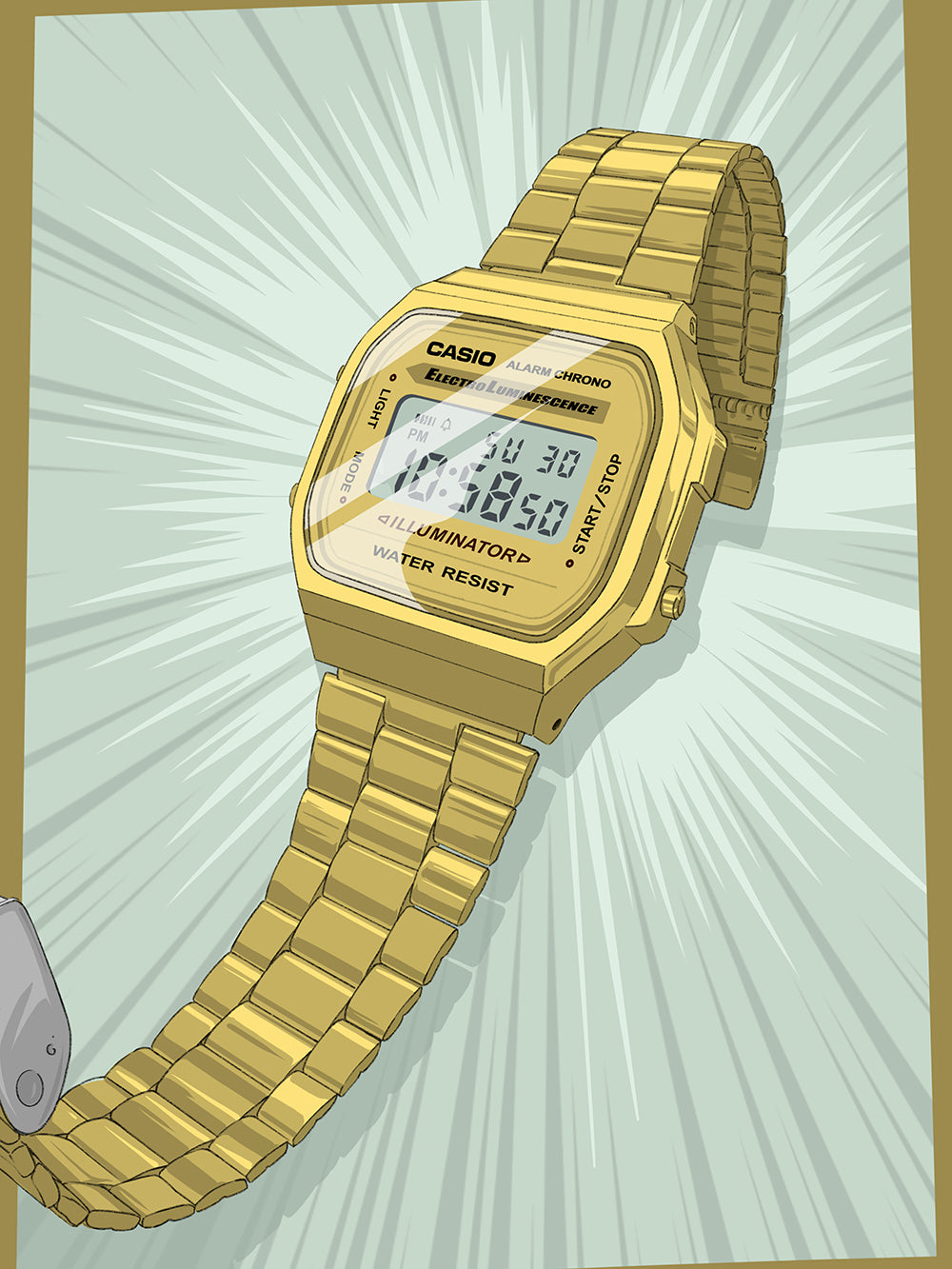 CASIO A168WG-9EF Collection 35mm 3 ATM