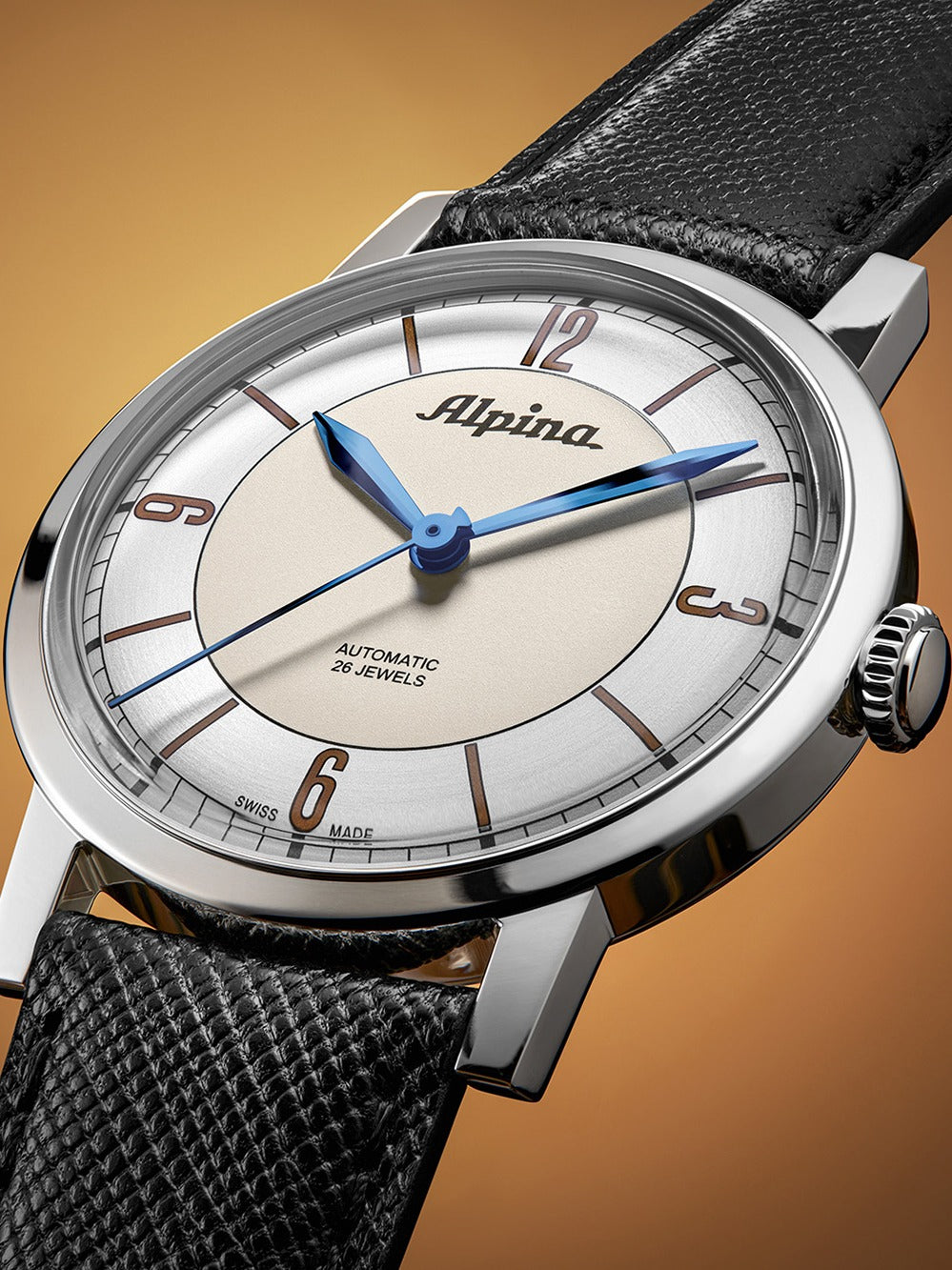Alpina AL-520SBG3SH6 vyriškas laikrodis Heritage Startimer Pilot Automatic 38mm 3ATM