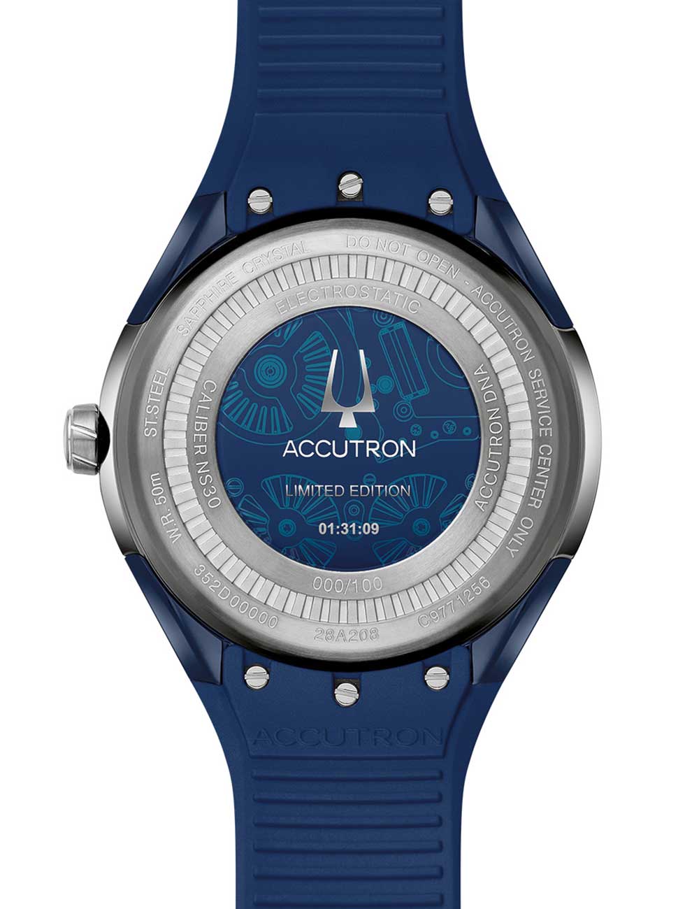 Bulova 28A208 vyriškas laikrodis Accutron DNA Casino Limited Edition blue