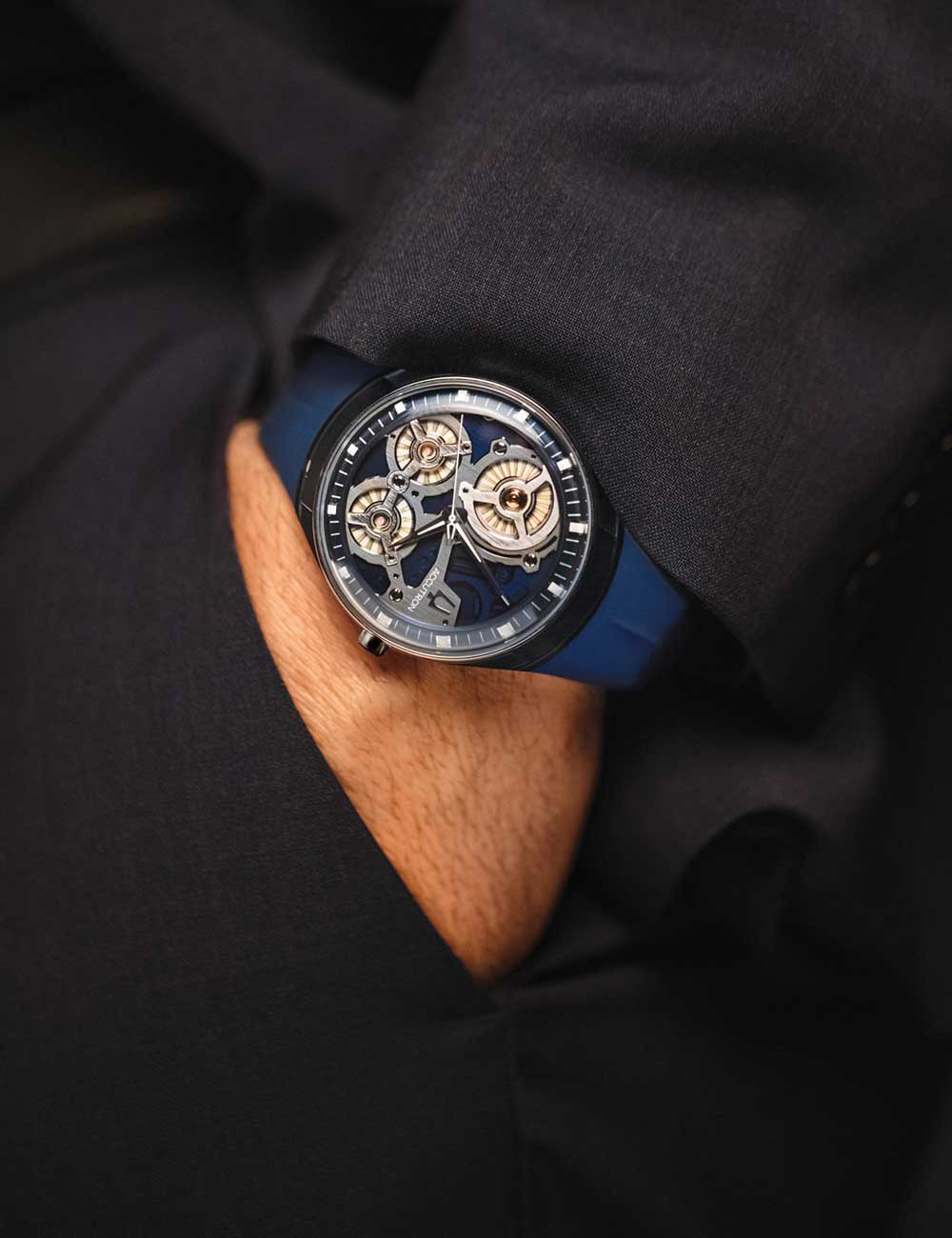 Bulova 28A208 vyriškas laikrodis Accutron DNA Casino Limited Edition blue