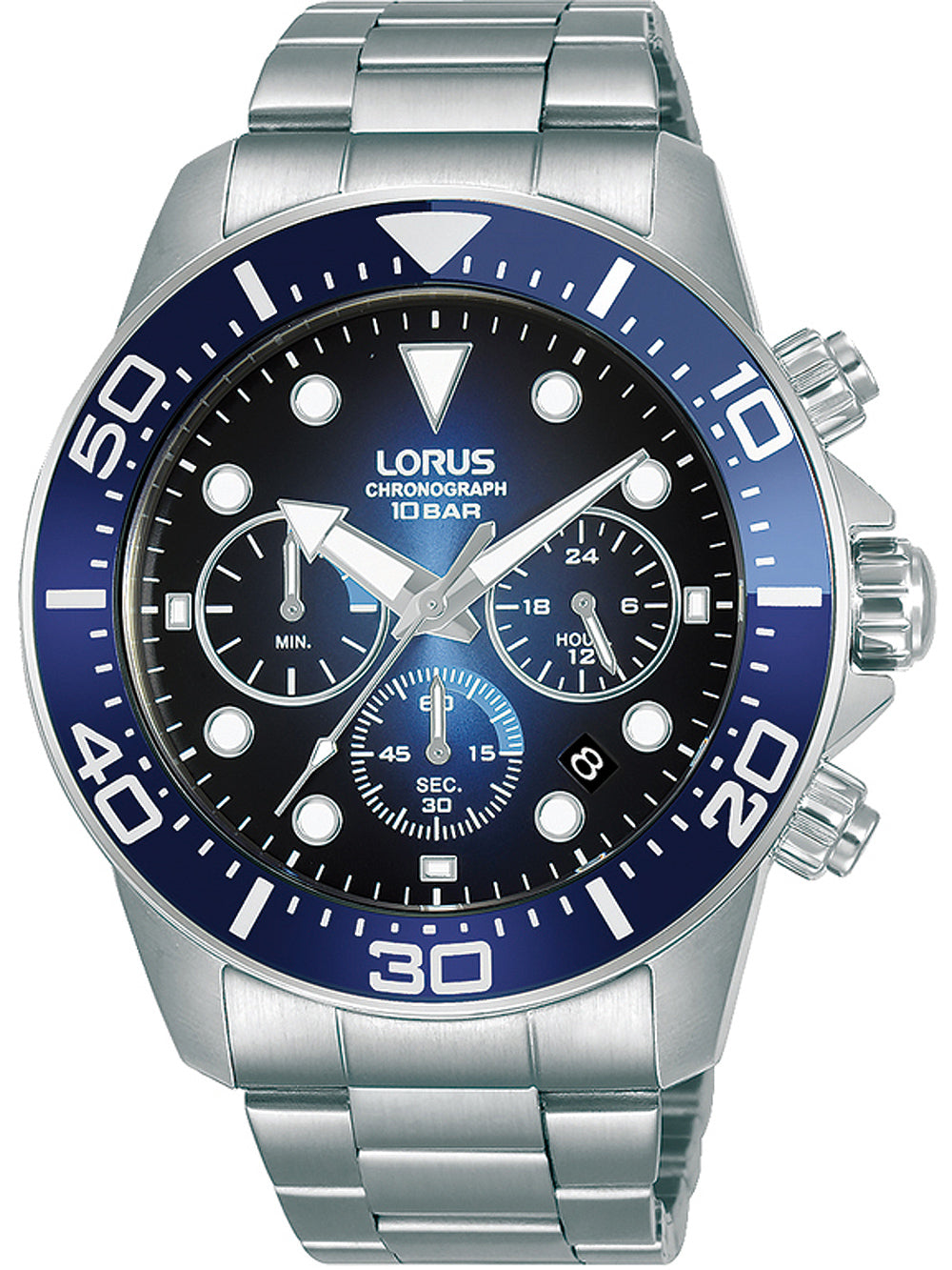 Lorus RT343JX9 chrono vyriškas laikrodis 43mm 10ATM