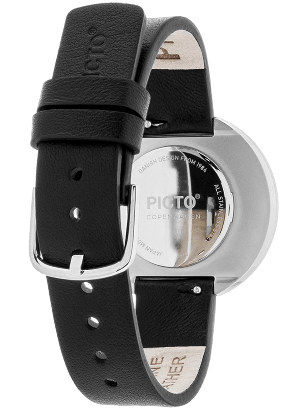 PICTO 34070-4114 moteriškas laikrodis Black and Steel 34mm 5ATM