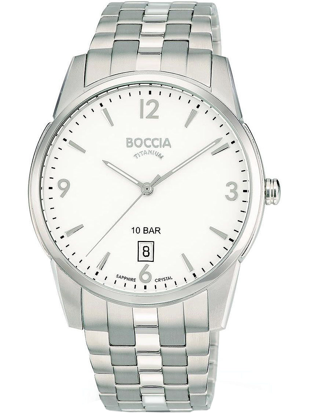 Boccia 3632-01 vyriškas laikrodis Titanium 40mm 10ATM