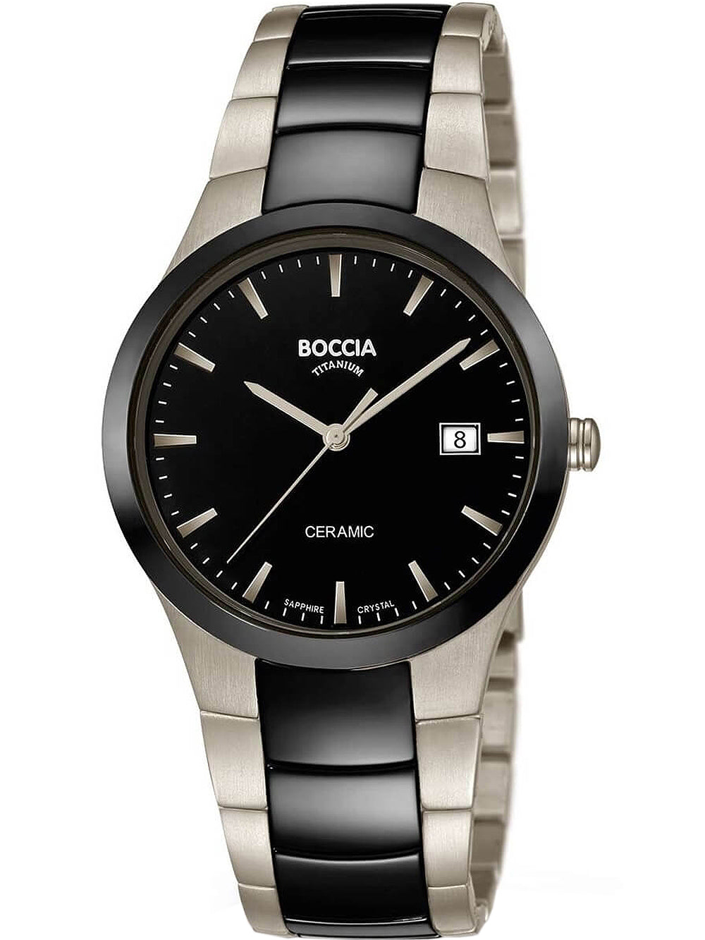 Boccia 3639-01 vyriškas laikrodis ceramic titanium 39mm 5ATM