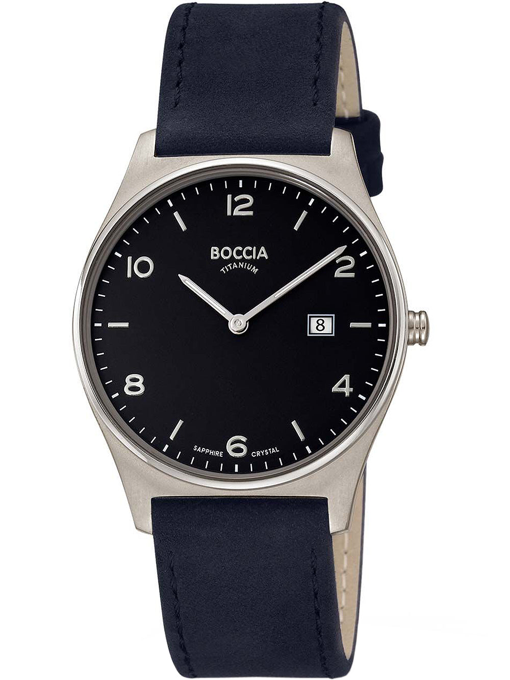 Boccia 3655-02 vyriškas laikrodis Titanium 38mm 5ATM